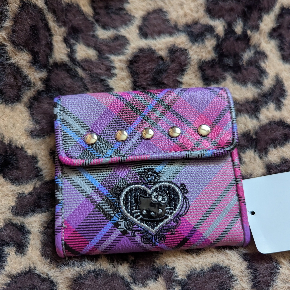 Hello Kitty Pink & Purple Plaid Wallet